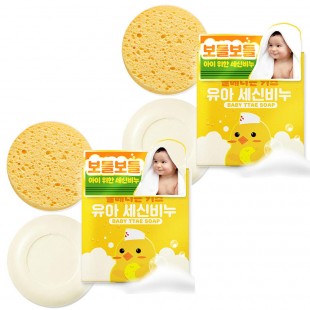 폴메디슨 키즈 유아 세신비누 100g * 2개 (해면스펀지 포함)